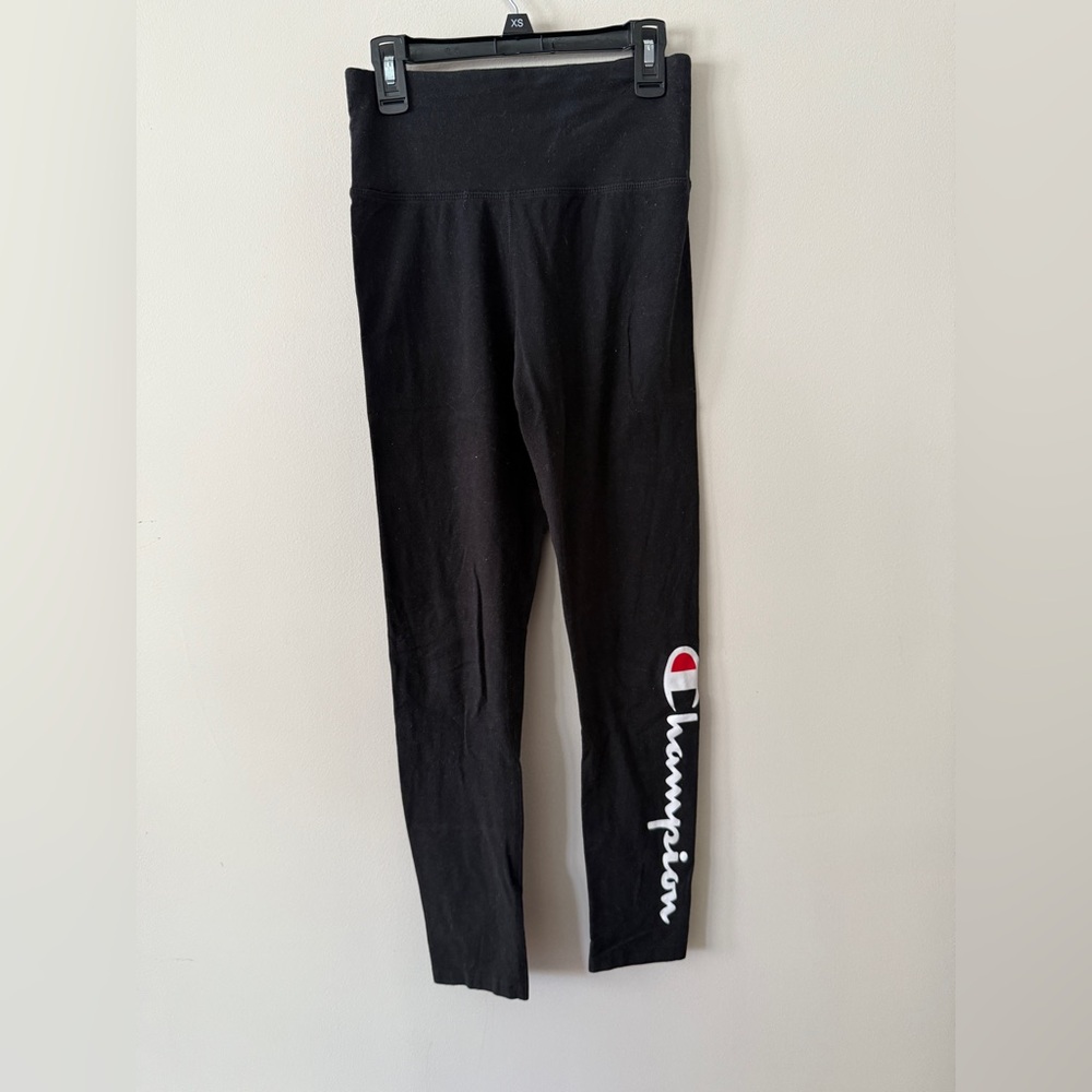 Champion Black Logo Leggings